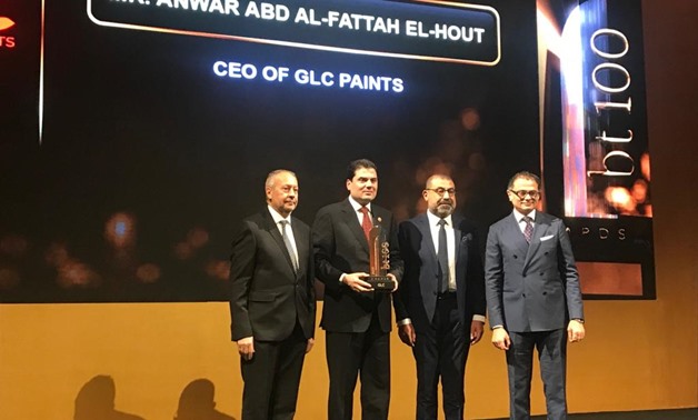 GLC Paints has won the top quality architectural paint award at bt100 Awards - Egypt Today