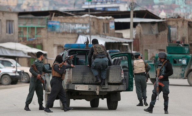 Afghan personnel arrive at the site of an attack in Kabul, Afghanistan, Wednesday, March 25, 2020. Gunmen stormed a religious gathering of Afghanistan’s minority Sikhs in their place of worship in the heart of the Afghan capital’s old city on Wednesday, a