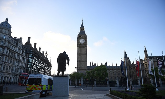 Streets around the Palace of Westminster housing the Houses of Parliament - AFP