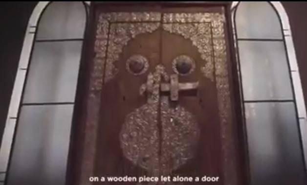 File- A wooden door dating back to Muhammad Ali Dynasty.