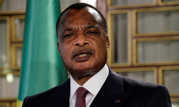 Congo Republic President Denis Sassou Nguesso speaks during a news conference after a meeting with Tunisia's President Beji Caid Essebsi -  REUTERS/Anis Mili