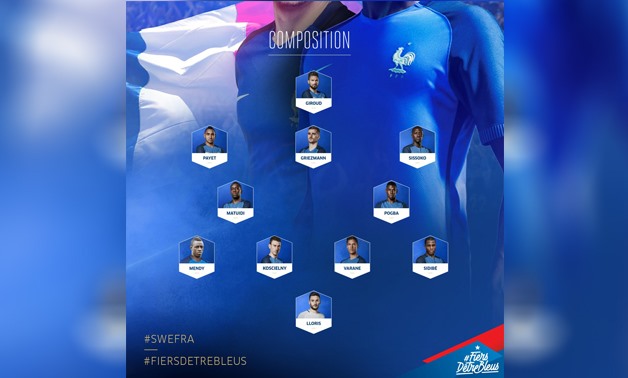 France squad – Courtesy of Equipe de France, the official Twitter account of the French national team