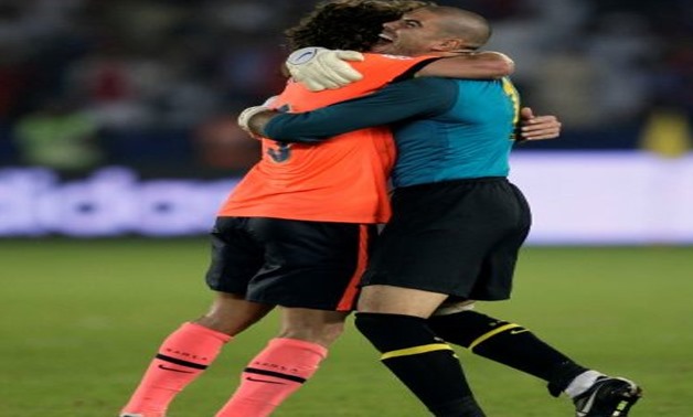 Victor Valdes and Carles Puyol - Press image courtesy Valdes' official Twitter account
