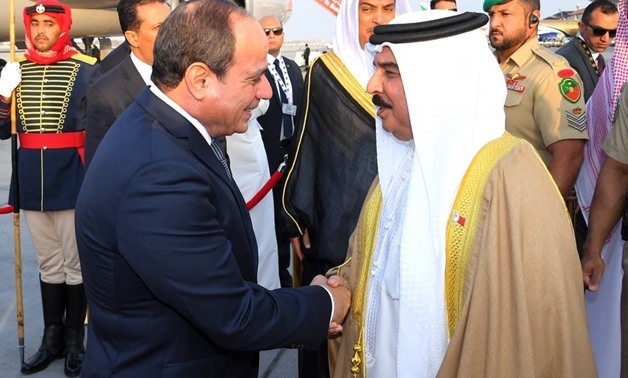 Egypt’s President Abdel Fatah al Sisi with Bahraini counterpart King Hamad bin Isa Al Khalifa  - File Photo