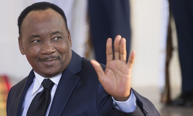 Niger President Issoufou Mahamadou, pictured on August 5, 2014, was elected in 2011 and is seeking another term  - AFP

