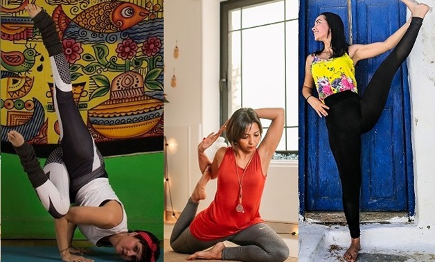 Yoga teachers Aia Faham (right), Shiam Badr (center) and Cherie Ayman