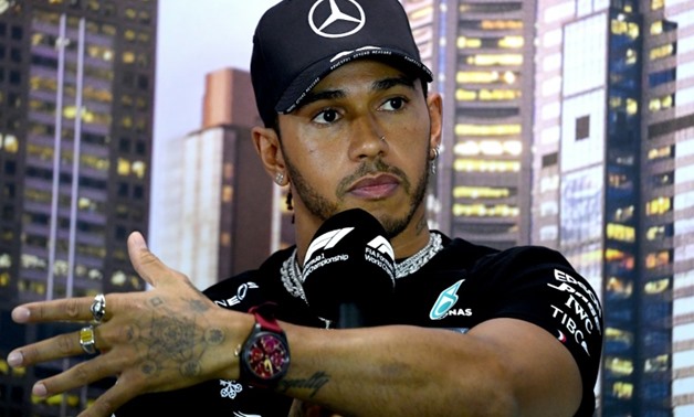 Lewis Hamilton is bidding to equal Michael Schumacher's record of seven F1 world titles this season
AFP/File / William WEST
