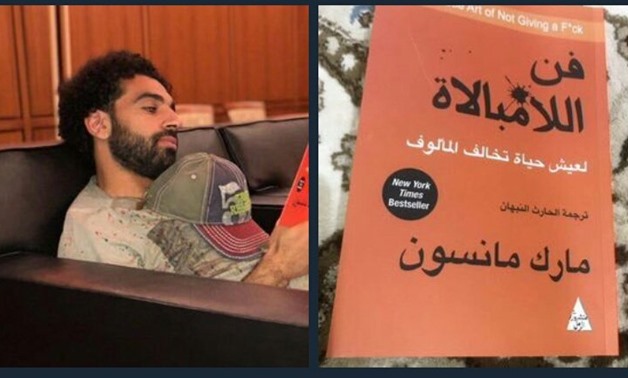 File - Mohamed Salah while reading.