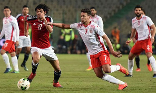 The match between Egypt and Tunisia- Press photo