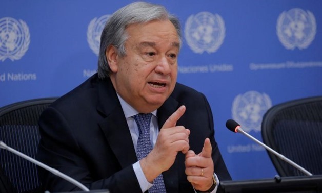 FILE PHOTO: United Nations Secretary-General Antonio Guterres takes part in a news conference at the United Nations headquarters in New York, U.S., June 20
