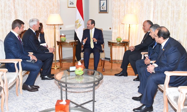 President Abdel Fatah al-Sisi during his meeting with G&D and Plasser & Theurer - Press photo