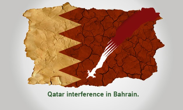 Qatar interference in Bahrain - Photo created by Ahmed Hussein