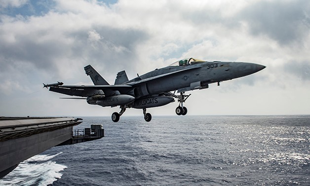 Super Hornet launches from the flight deck of the aircraft carrier USS Dwight D. Eisenhower in the Mediterranean Sea June 28, 2016. U.S. Navy/Mass Communication Specialist 2nd Class Ryan U. Kledzik/Via Reuters