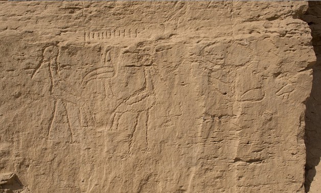 Rock inscriptions found in Al Khawi Village. Photo courtesy to the Egyptian Ministry of Antiquities 