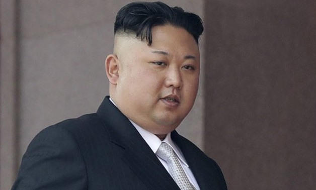N. Korean leader Kim Jong Un walks along his viewing balcony during a military parade in Pyongyang, North Korea to celebrate the 105th birth anniversary of Kim Il Sung, the country’s late founder and grandfather of current ruler Kim Jong Un - AP Photo/Won