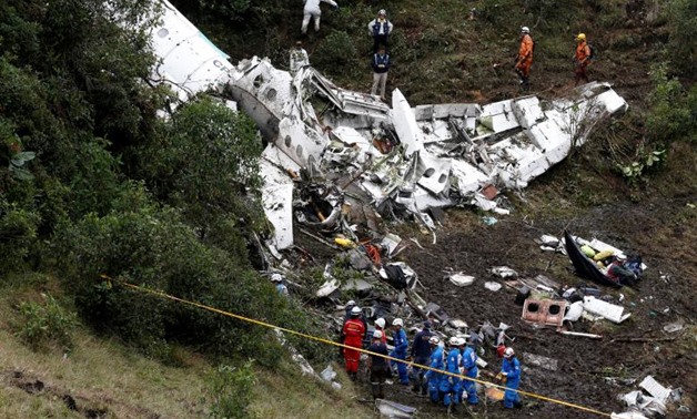Chapecoense plane crash lat Novembre - Reuters