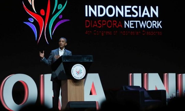 Former U.S. President Barack Obama speaks at the 4th Indonesian Diaspora Congress in Jakarta, Indonesia July 1, 2017. REUTERS/Agoes Rudianto