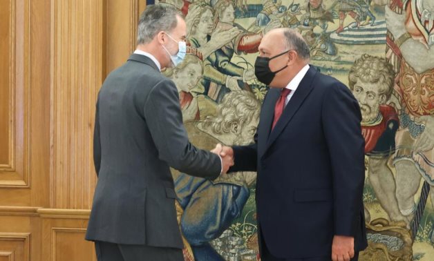 En imágenes: El Rey de España recibe a la FM egipcia Same Shokri